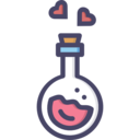 flask,chemical,chemistry,heart,love,valentines day,romantic,potion