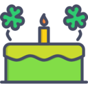 ireland,food,food and restaurant,celebration,candles,bakery,cake,Irish,cakes,Saint Patrick
