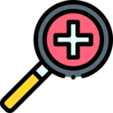 cross,medical,healthcare and medical,magnifying glass,search,loupe,zoom