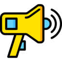 megaphone,communications,Tools and utensils,shout,protest,announcer,loudspeaker