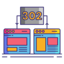 computer,seo and web,monitor,web browser,internet,screen,left arrow,redirect,302 ok 