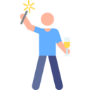 man,people,party,humanpictos,celebration,new year