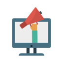 computer,commerce and shopping,megaphone,marketing,advertising,Advertisement,online marketing ok 