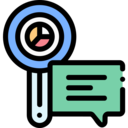 business and finance,magnifying glass,marketing,loupe,research,chat bubble,analysis