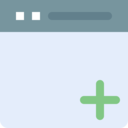 ui,interface,seo and web,add,browser,website,internet,web,connection,web page,plus,shapes and symbols,add button