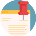 ui,interface,education,web,shapes,pin,bookmark,web page,badge,insignia ok 