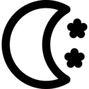 miscellaneous,nature,moon,night,half moon,moon phase