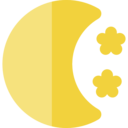 miscellaneous,nature,moon,night,half moon,moon phase
