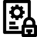 file,security,gear,document,sheet,lock ok 