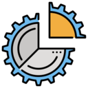 business and finance,pie chart,management,gear,process