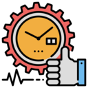 business and finance,time,gear,clock,thumbs up,efficiency,performance