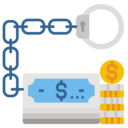 business and finance,dollar,coin,loan,debt,handcuffs
