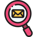 ui,interface,multimedia,seo and web,magnifying glass,mail,envelope,communications,email,search,loupe,message,mails
