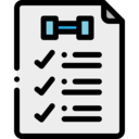 interface,paper,files and folders,list,checking,check mark,dumbbell,checklist