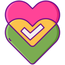 love,love and romance,match,checkmark,hearts,together,coincidence