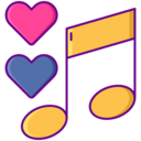 music and multimedia,music,heart,musical note,song,quaver,hearts