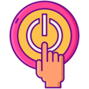 electronics,finger,power button,turn on,activation ok 