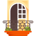 house,building,architecture and city,real estate,home,buildings,window,plants,balcony,rail,railling