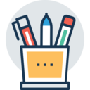 business and finance,pencil,edit tools,education,brush,holder,stationery,rule,pencilcase