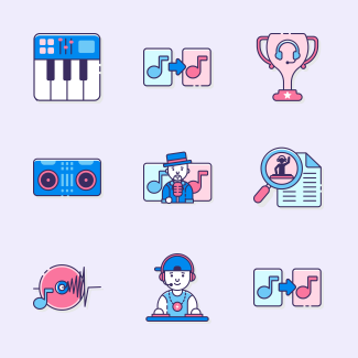 Electronic Dance Music icons pack