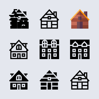 Type of Houses icons pack