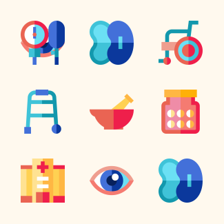 Hospital icons pack