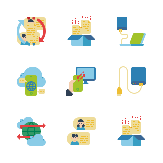 Data transfer icons pack