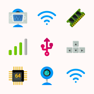 Electronics icons pack