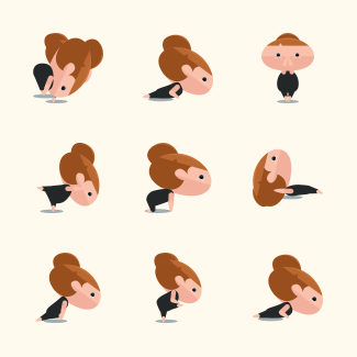 Yoga Poses icons pack