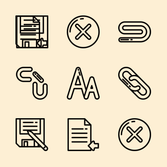 Text editor icons pack