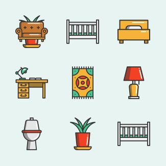Furniture icons pack