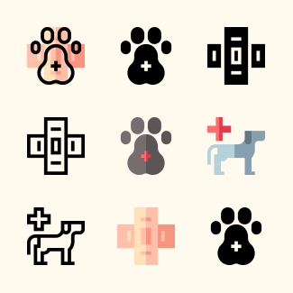 Veterinary icons pack