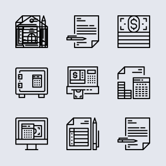 Banking and Finance icons pack