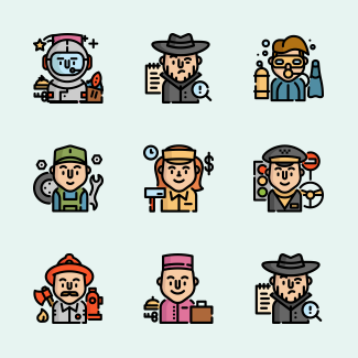 Professions and Jobs icons pack