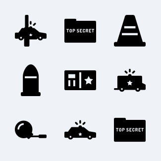 Police Department Elements icons pack