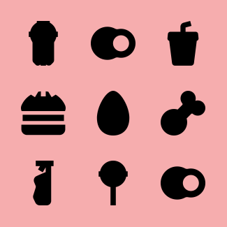 Filled Supermarket Products icons pack