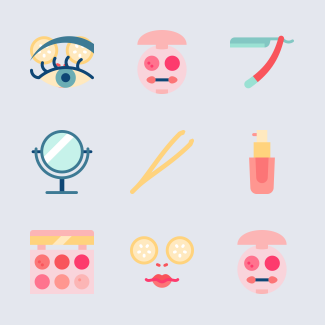 Beauty icons pack