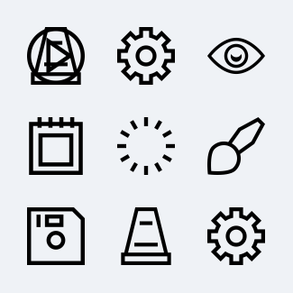 Mobile UI Outline icons pack