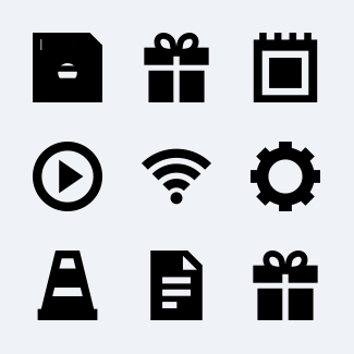 Mobile UI Solid icons pack
