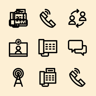 Communication Line icons pack