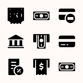 Finances Fill icons pack