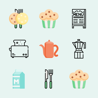 Cafe icons pack