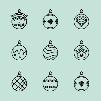 Christmas Balls icons pack