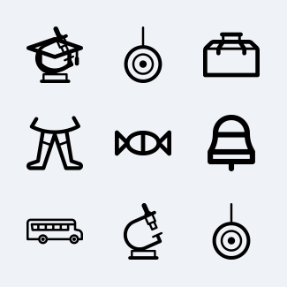 Minimal School icons pack