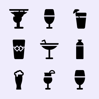 Drinks icons pack