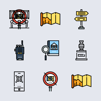 Museum icons pack