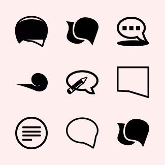 Speeches icons pack