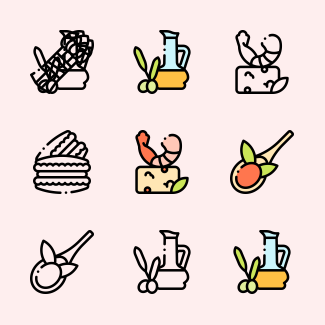 Gastronomy icons pack