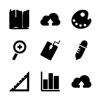 Art studio icons pack