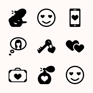 Be my Valentine icons pack
